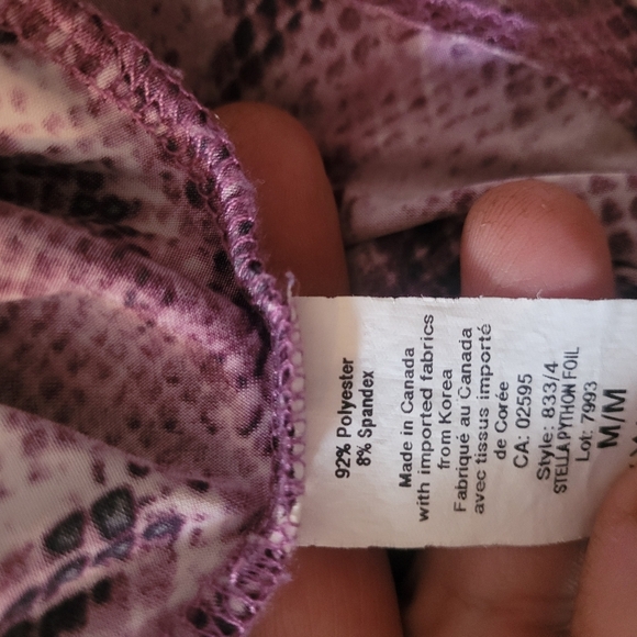 Kismet Purple and Black Snakeskin Look Tube Top M - Picture 6 of 7